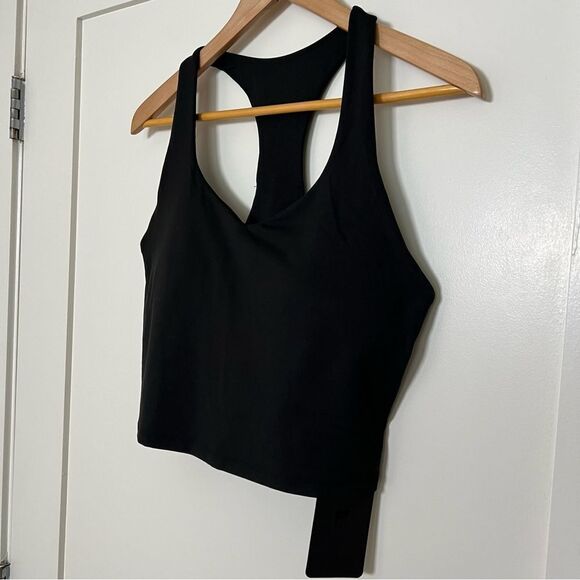 Fabletics Women Anywhere Built-In-Bra Tank Size L Large Black Activewear Gym NWT - Picture 2 of 10